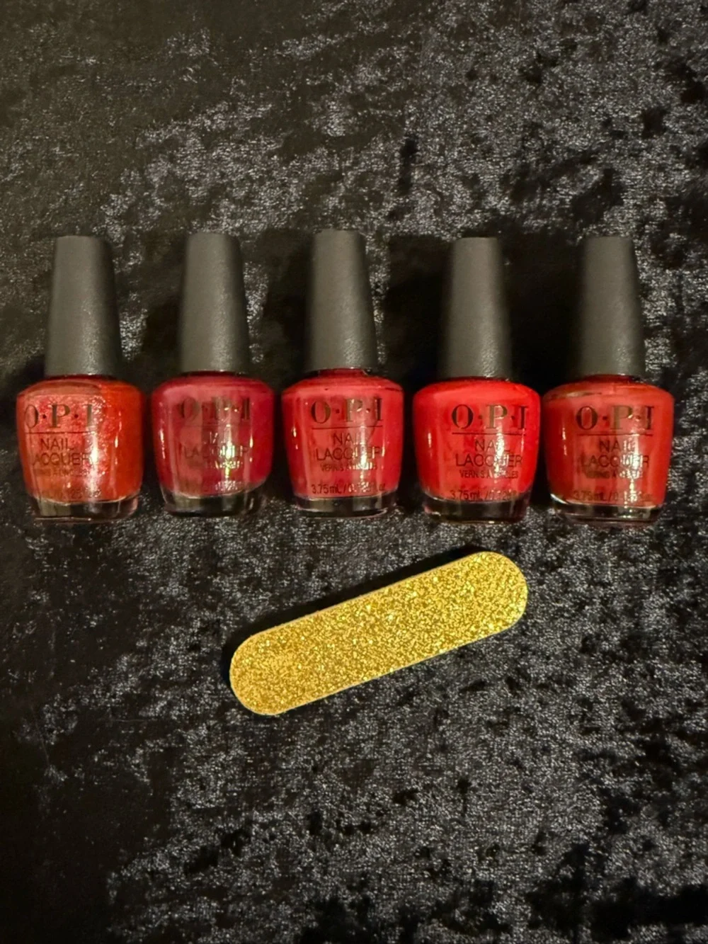 OPI Mini Nail Lacquer Set 💅 5 Different Shades of Red + Nail File